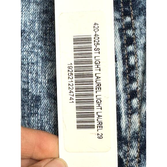 Jonathan Simkhai Standard River High Rise Straight Leg Jeans in Light Laurel 29 - Picture 6 of 8